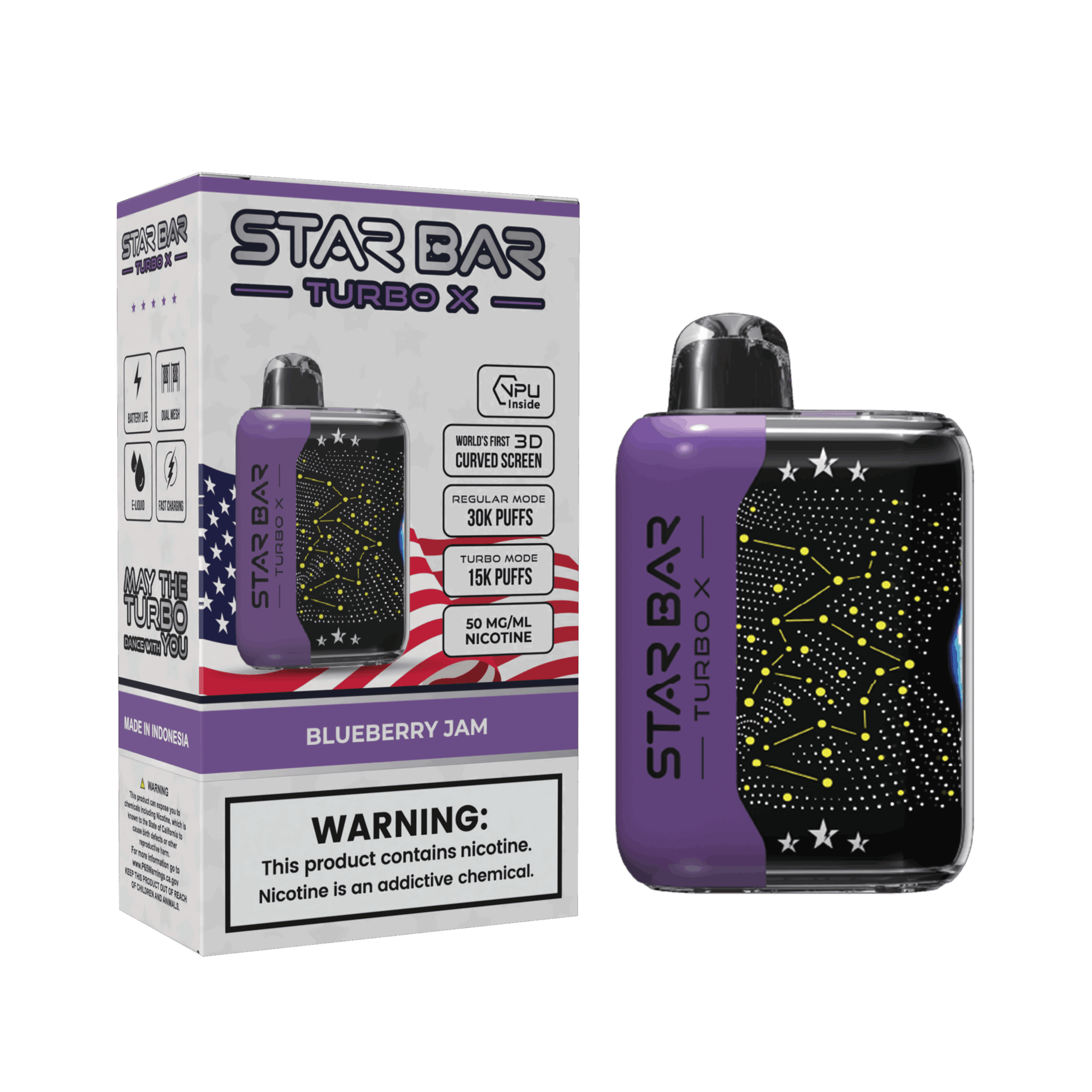 Starbar_TurboX_1pcs_0003_Bluebrry-Jam-2-1-scaled-1.png Star Bar Turbo X - White Edition - Image 1